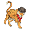 Chapeau de cowboy tigre