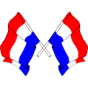 Deux drapeaux Pays-Bas