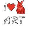 I LOVE ART BUNNY