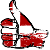 Denmark Flag All Right Symbol