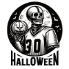 Halloween american football player