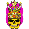 Totenkopf mit Krone