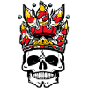Totenkopf mit Krone