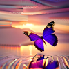 Ai Butterfly on fantasy background