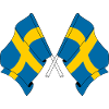 Deux drapeaux Suède