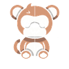 A cute, artsy space bear