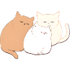 3 sleeping cats