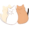 3 happy Cats