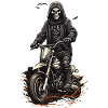 Halloween Motocross Grim Reaper Design