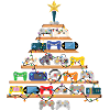 Weihnachten Gaming Controller Tannenbaum bunt
