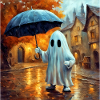 Fantôme sous la pluie