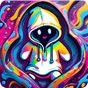 Cool Graffiti Ghost with Hoodie
