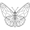 Butterfly line art geometric style