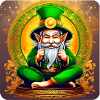 Irish leprechaun in Buddha position