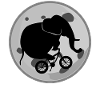 Elephant on a Bike Elephants