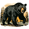 Black Bear Large Motif