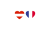 Austria France Heartbeat Flag