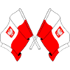 Deux drapeaux Pologne