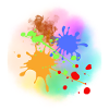 Splashes of colour