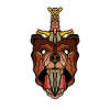 Bear and dagger tattoo