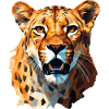 Cheetah in Polygon Style