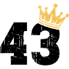 43 Crown 43° compleanno 43 anni