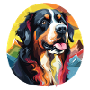 Bernese Mountain Dog pop art