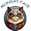 Cat with Monday Face
