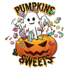 Halloween Ghost "Pumpkins and Sweets"