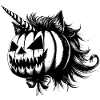 Chat-Licorne d'Halloween