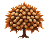 Autumn's Melancholy: Brown Chestnut Tree