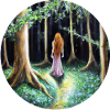 Frau im Wald