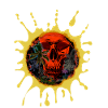 Skull palms splash