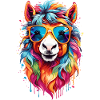 Buntes Regenbogen-Pony