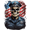 US-Polizei-Schädel