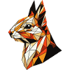 Squirrel Illustration Triangles Geometric