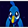 Schimmernder Blauparrot im Nachtstern