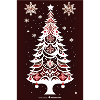 Doodle Russischer Winterweihnachtsbaum