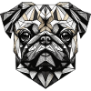 Pug Dog Geometric Gift Idea