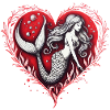 Corazón de sirena de la laguna