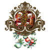 Weihnachtsmann und Elfen nach Feierabend.