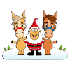 PFERDE - WEIHNACHTSMANN - PONYS - WEIHNACHTEN