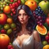 Frau mit Obst