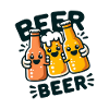 Fröhliches Bier Anstossen