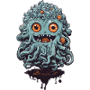 Cute tentacle monster on Halloween
