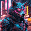 Cyberpunk Wolf