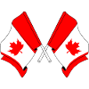 Flags of Canada crossed
