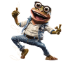 Tanzender Frosch / Freude / Lebensfreude / Disco
