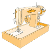 Nähmaschine gelb