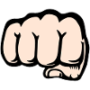 Faust Hand Symbol vorne